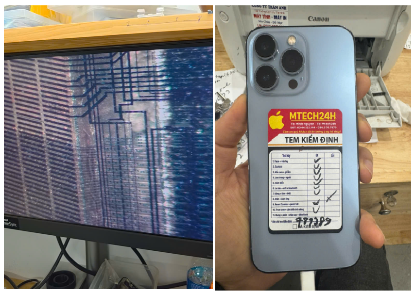 Quy Trình Ép Cáp Fix Lỗi Màn Hình Xanh Ở iPhone 15