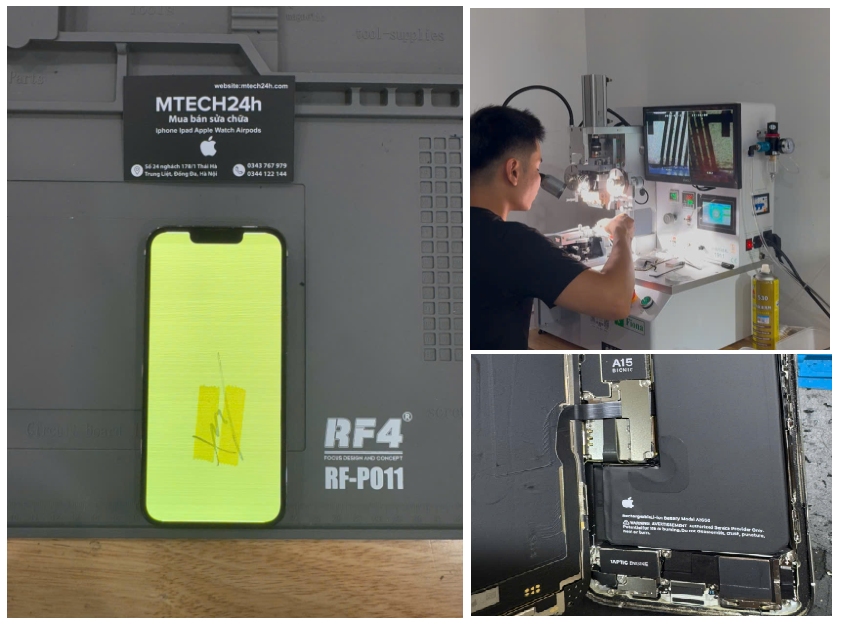 Quy Trình Ép Cáp Fix Lỗi Màn Hình Xanh Ở iPhone 15